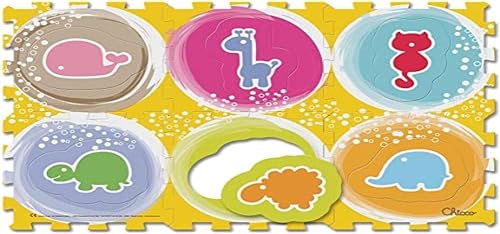 Chicco 00007162000000 - Puzzle Matten Tiere, 6-teilig