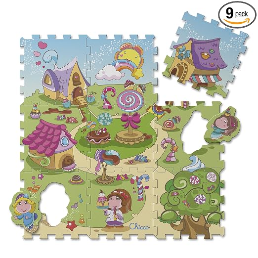 Chicco 00007164000000 - Puzzle Matten Candy, 9-teilig