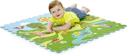 Chicco 00005316000000 Puzzle Matten Schloss, 9-teilig, mehrfarbig