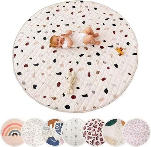 Hakuna Matte Gesteppte Krabbeldecke Baby 150cm, Konfetti Maschinenwaschbare | Extra dicke 1,5cm weiche Baby…