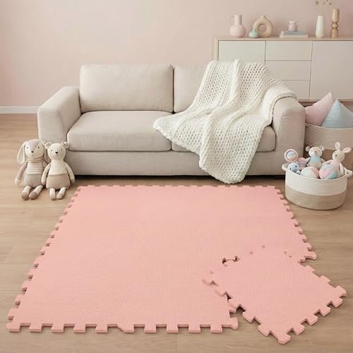 LittleTom Spielmatte Baby Puzzlematte - 9 Teile je 30x30 cm Krabbelmatte 90x90 cm Bodenmatte Kinder - Puzzl…