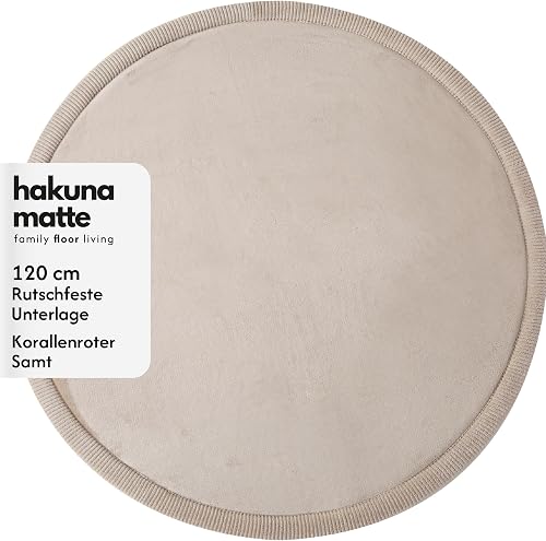 Hakuna Matte Wolkenweiche Spielmatte Baby 120x120x2,5cm, beige Tatami Matte | Teppich für Kinderzimmer mit…